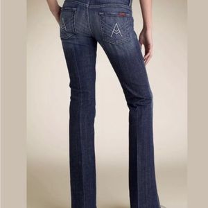 7 For All Mankind "A" Pocket Low Cut Bootcut Jeans; size 32